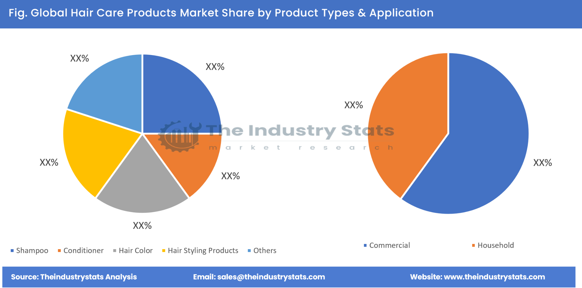Hair Care Products Share by Product Types & Application